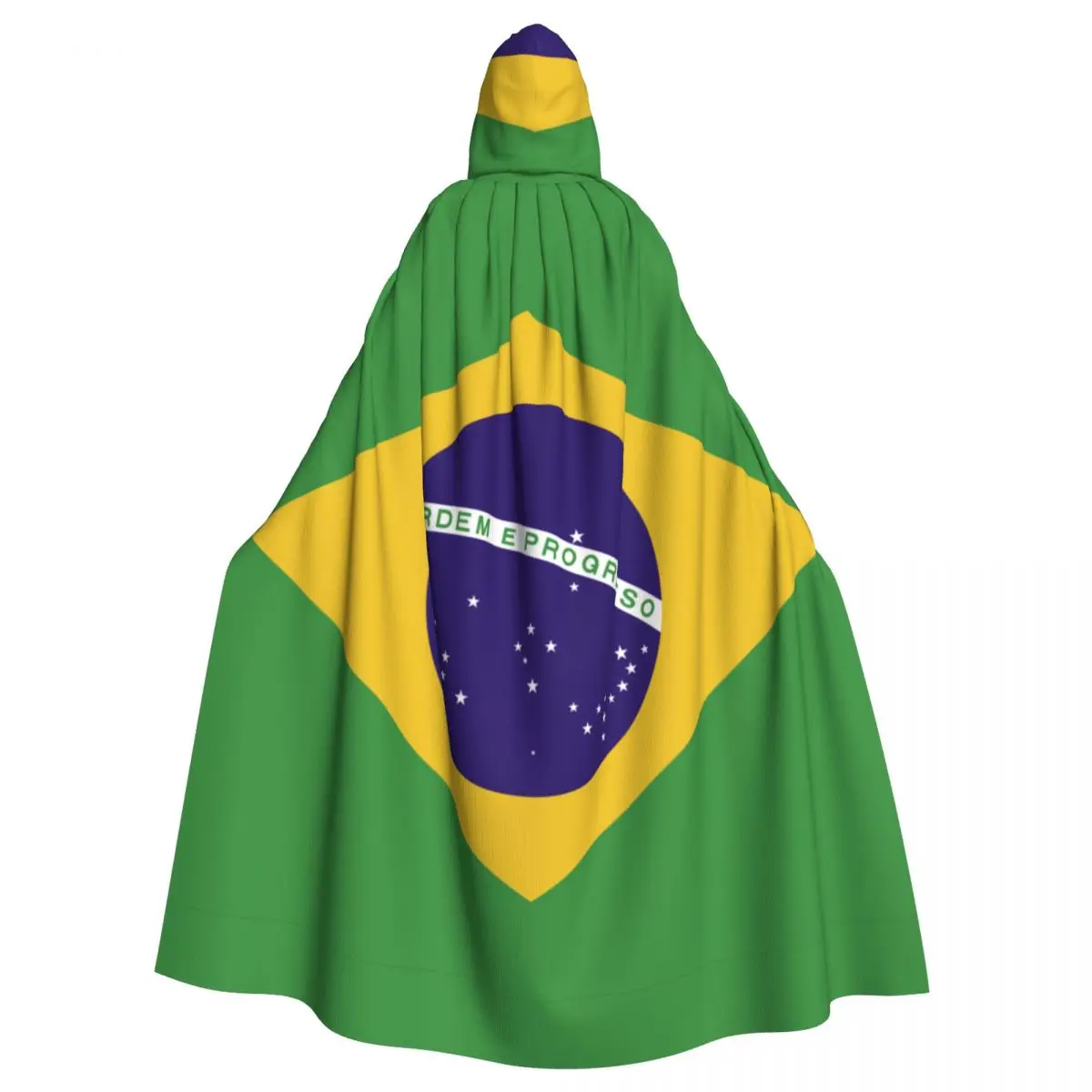 

Hooded Cloak Polyester Unisex Witch Cape Costume AccessoryBrazilian Flag