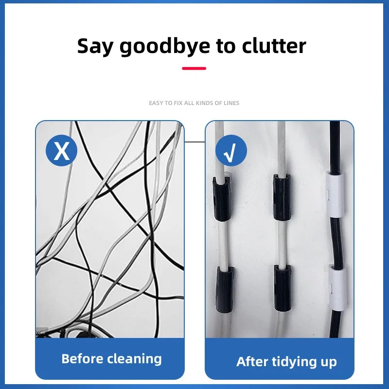 USB Cable Organizer Clips Wire Winder Holder Earphone Mouse Cord Clamp Protector Management Adhesive Hooks Desk Home Supplies cable organizer cable protector cable tie cable clip cable clamp