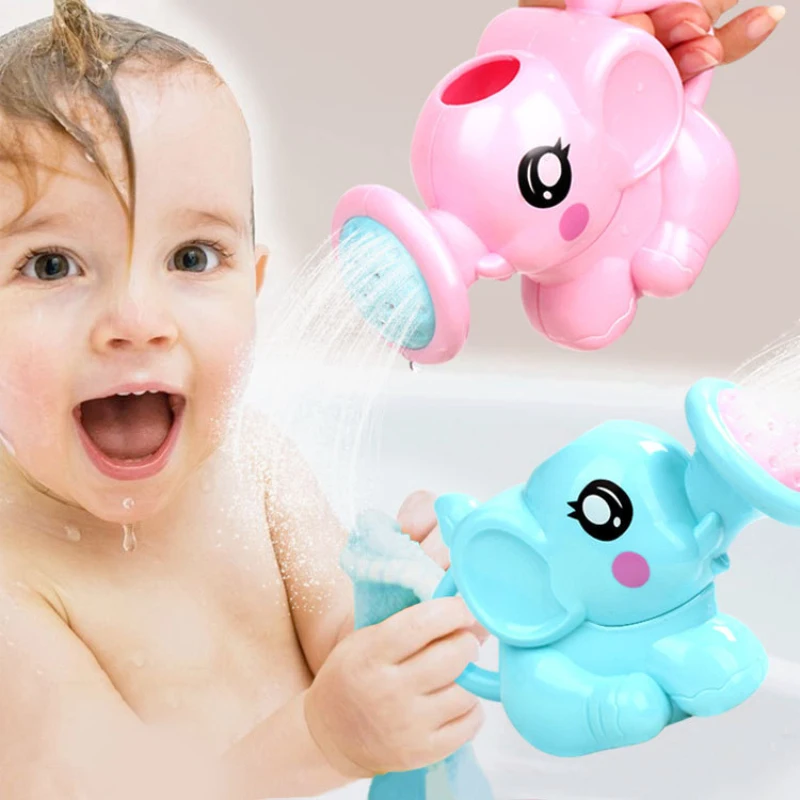 Baby Shower Toys Cute Duck Watering Can Bath Toy Wash Hair For Baby Kid Beach Pool Shower Water Toy Elephant Watering Can Toy toddler baby car toy	