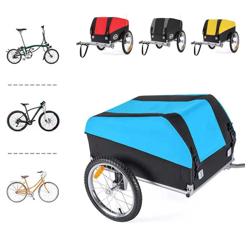 vidaXL 自転車用ペットトレーラー ブルー＆ブラック vidaXL 2-in-1 ペット用 自転車トレーラー\u0026ジョギングベビーカー