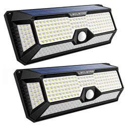 Advanced Solar Outdoor Security Lights, High - Lumen LED Motion Sensor, Waterproof Wireless Flood Lights (268LED - 2PCS)