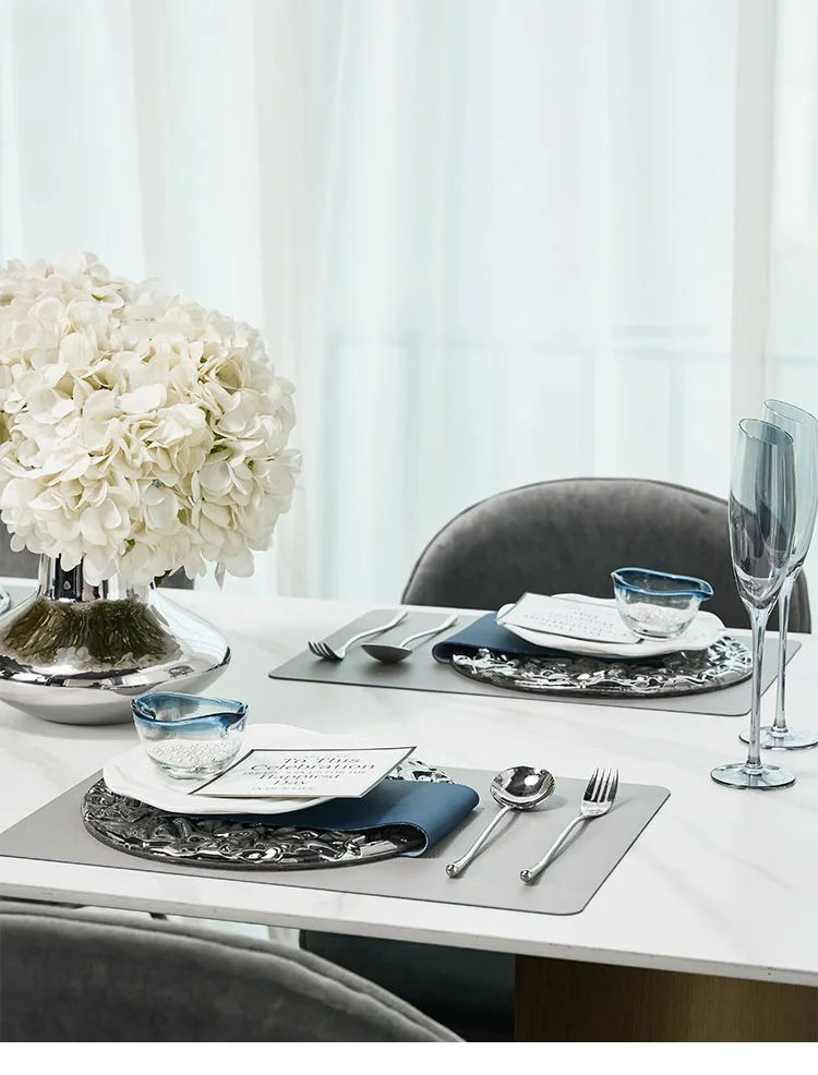 Light Luxury Model Room Tableware Decoration Soft Decoration Exhibition Hall Room Table Set Table Full Set Plate