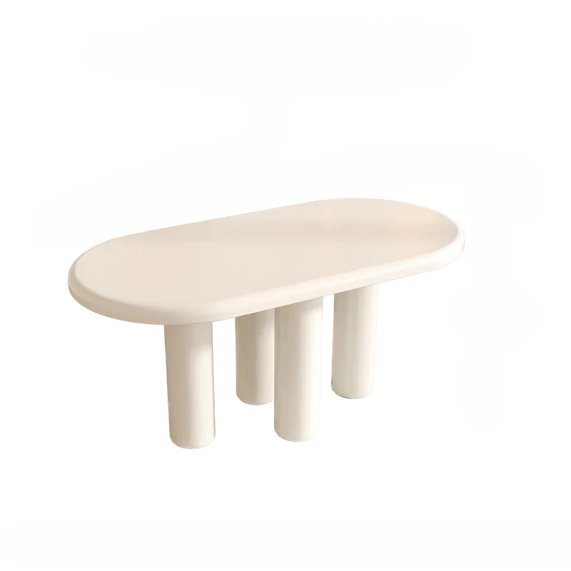 

White Oval Dining Table Dining Table Simple Modern Cream Style Dining Tables and Chairs Set