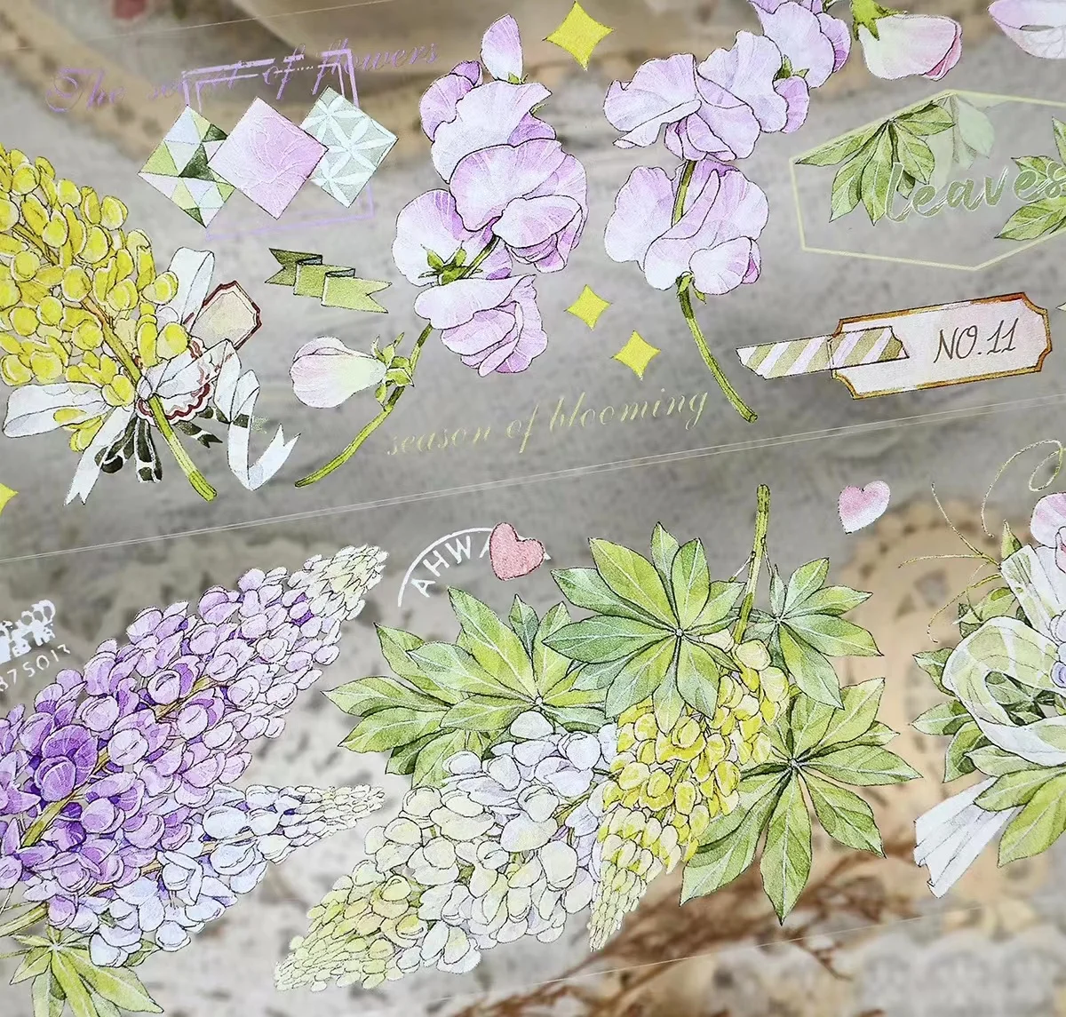 

The Aroma of Summer Floral Washi PET Tape for Card Making Decoration DIY Scrapbooking Plan Stickers