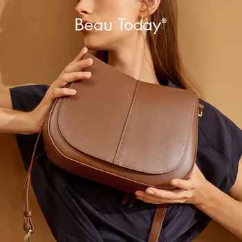 BeauToday Shoulder Handbags Women Leather Texture Acrylic Chain Hand Carry Simple Female Shoulder Messenger Bags 62036