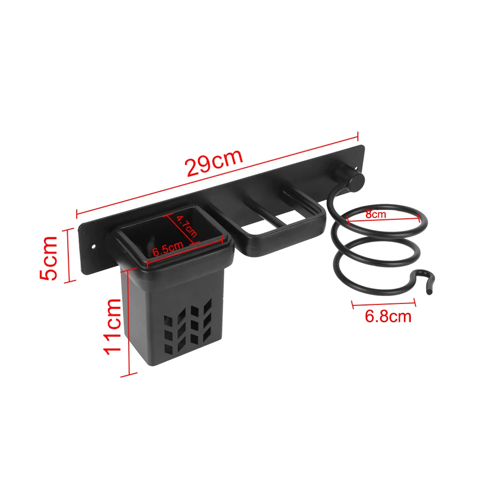 Hair Dryer Holder Rack Wall Mounted Storage Box Hair Straightener Holder Organizer Storage Multi-Functional wall file holder