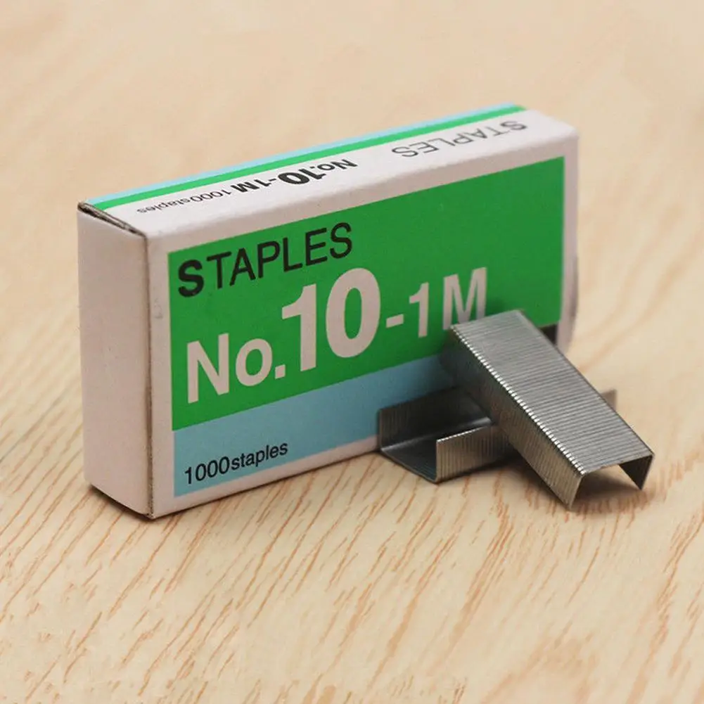 No.10 Staples 1/2/5/10Box Smooth Not Lagging Solid Metal 5*2.7*1cm
