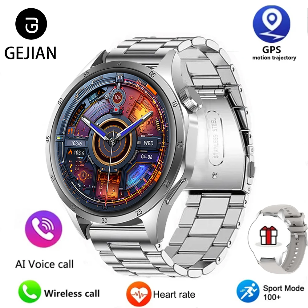 2025 New Mens Smart Watch 360 360 Bluetooth Call Smartwatch AMOLED Screen GPS - Picture 32 of 32