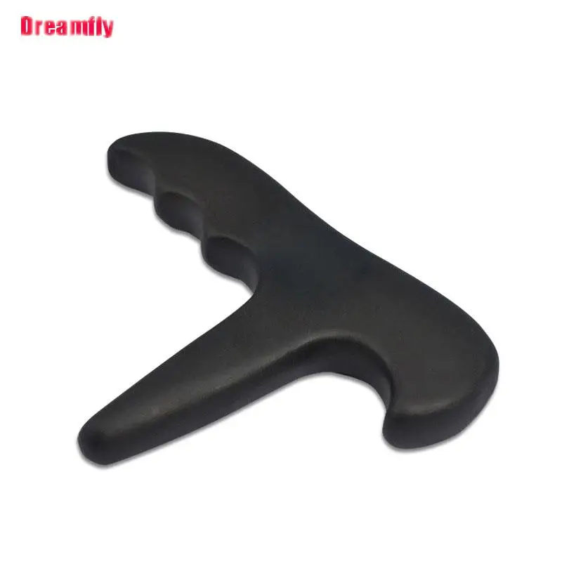 black gouache scraper for face bian stone board anti cellulite massager head massage tools with comb Natural Black Obsidian Jade Guasha Board Face Acupoint Scraping Jade Facial Massage Tools SPA Scraper Stone Health Care Massager