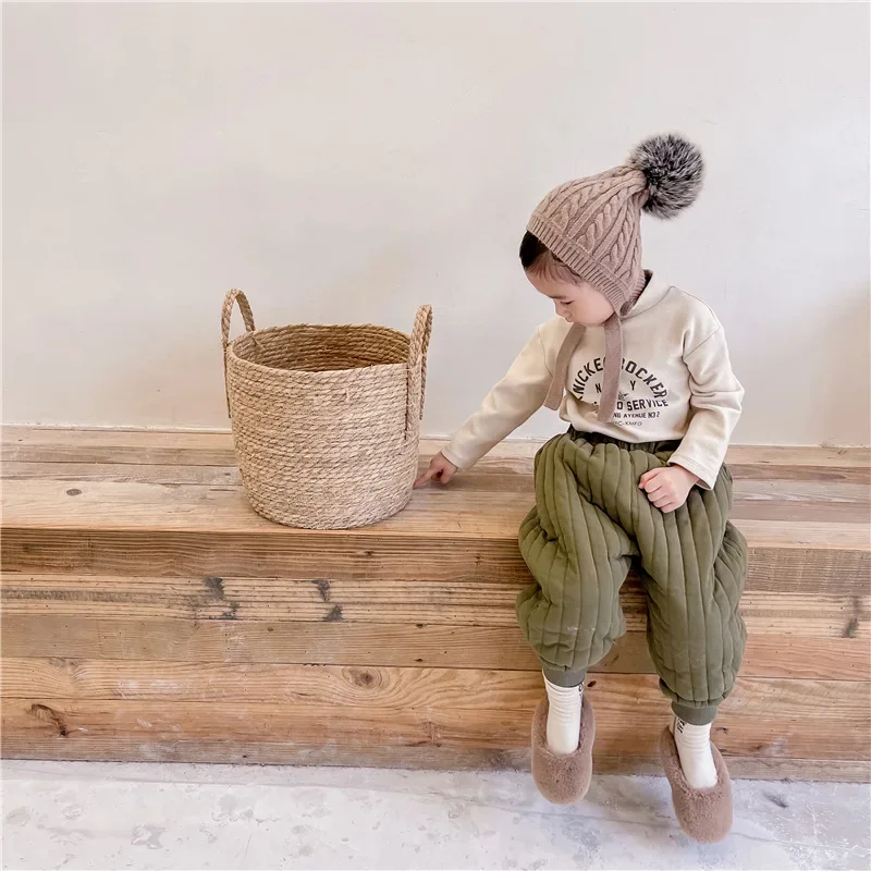 Abbigliamento per bambini da 2 a 7 anni inverno bambini caldi pantaloni imbottiti in cotone neonate pantaloni spessi i ragazzi del bambino indossano vestiti - immagine 4