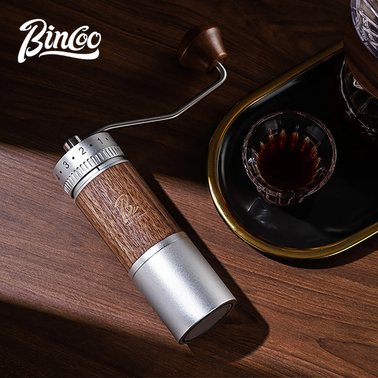 مطحنة قهوة يدوية من Bincoo، مطحنة لدغ قابلة للتعدي...