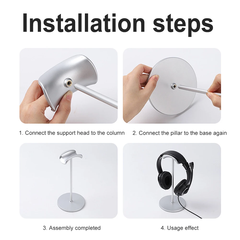 Headphone Stand Rack Non-Slip Detachable Headset Display Holder for AirPods Max/Beats/Bose/Sennheiser/Audio-Technica/Sony