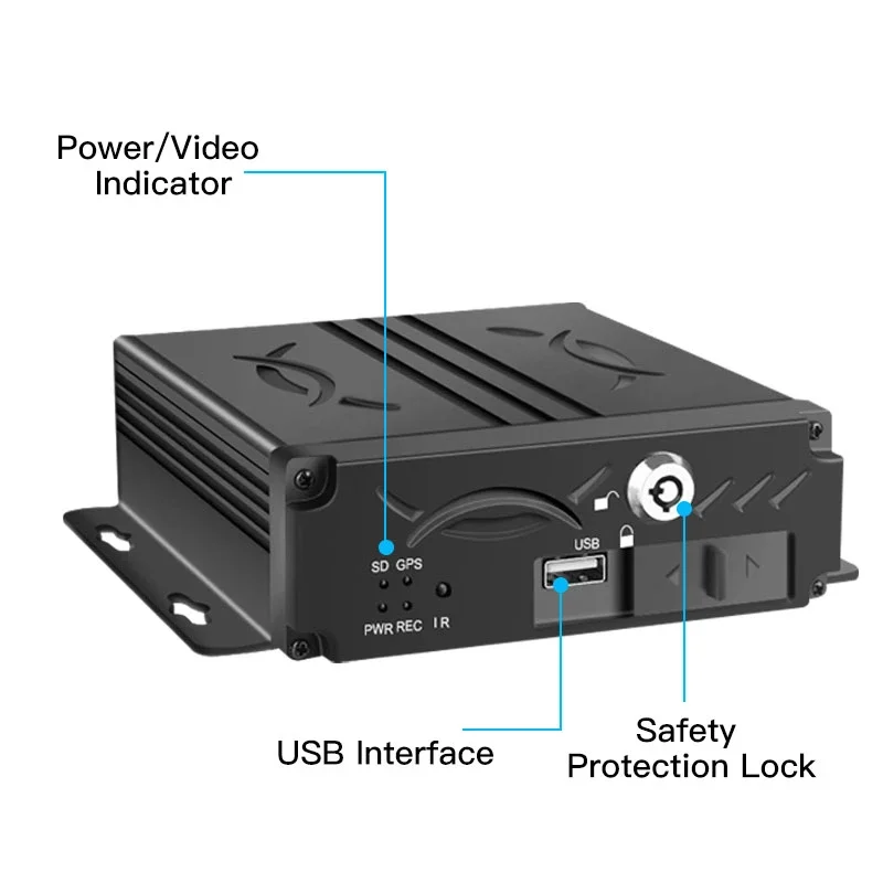 Cheap Price 7 Inch LCD Monitor 4CH SD MDVR 1080P 4G GPS Wifi Optional Bus Truck Backup Camera System