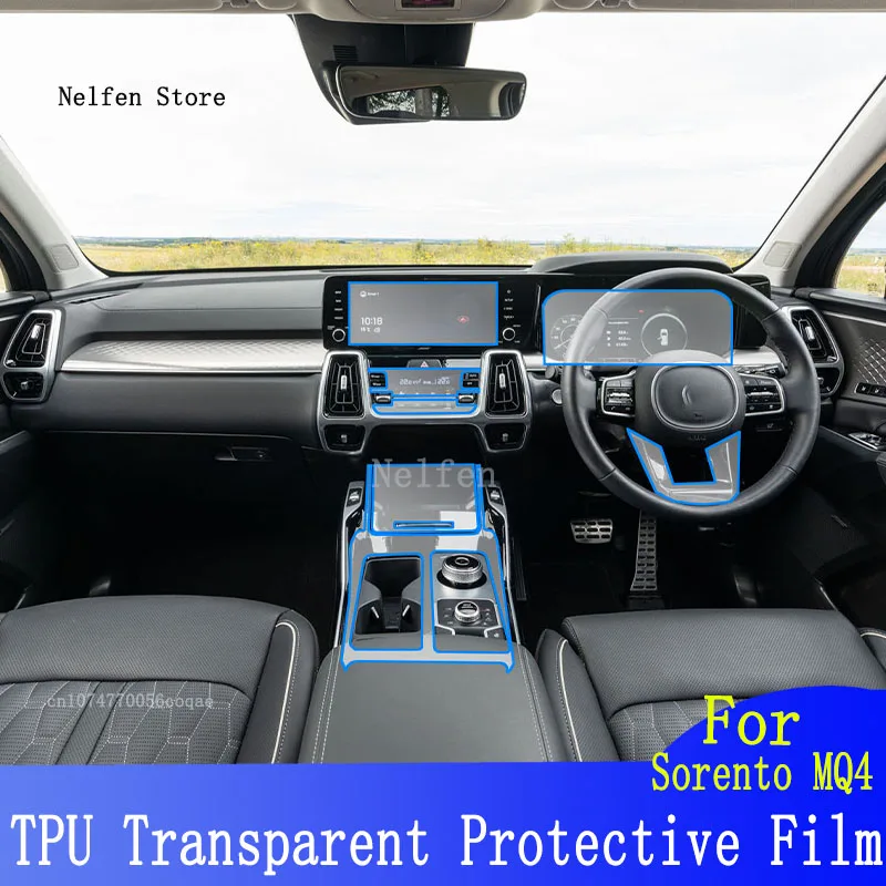 

TPU Car Interior Gear Dashboard Protective Film Transparent For Kia Sorento MQ4(2021-2023)Anti-scratch Accessories