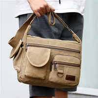 Sac à Main en Toile pour Homme, Fourre-Tout Décontracté, à Bandoulière, de Luxe, à la Mode, de Haute Qualité 3