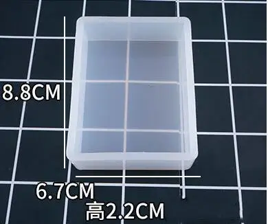 Crystal UV Epoxy Square Rectangular Mold Silicone High Mirror Cubes Handmade Jewelry Making Tool Decoration Craft Display