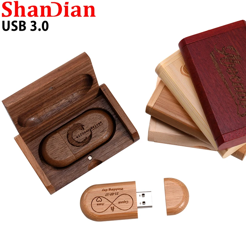 Madeira Usb 3.0 Flash Drive128gb Presentes de Casamento Caneta Drives 64gb Fotografia Vara Memória 32g Logotipo Livre Alta Velocidade Usb 3.0 10 Peças Lote - Imagem 3