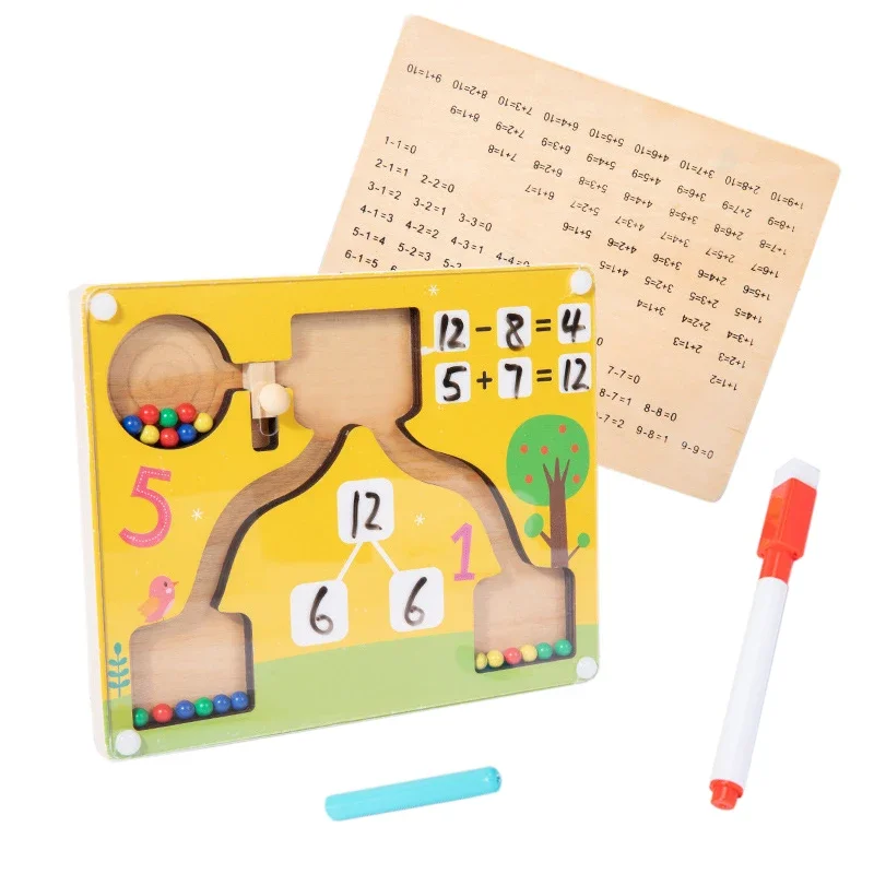Magnetic Arithmetic Math Games Montessori Parish Wooden Toy Color Cognition Preschool Counting Learning Children Educational Toy Educational Toys Math Toys Magnetic Toys