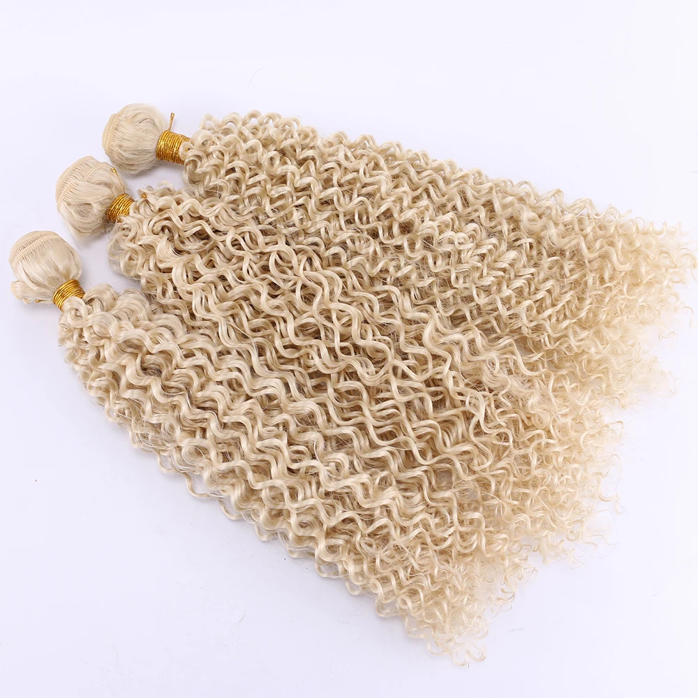 Kinky Curly Hair Weaves Synthetic Hair Bundles Afro Kinky Curly Extensions 16-30 Inches 613