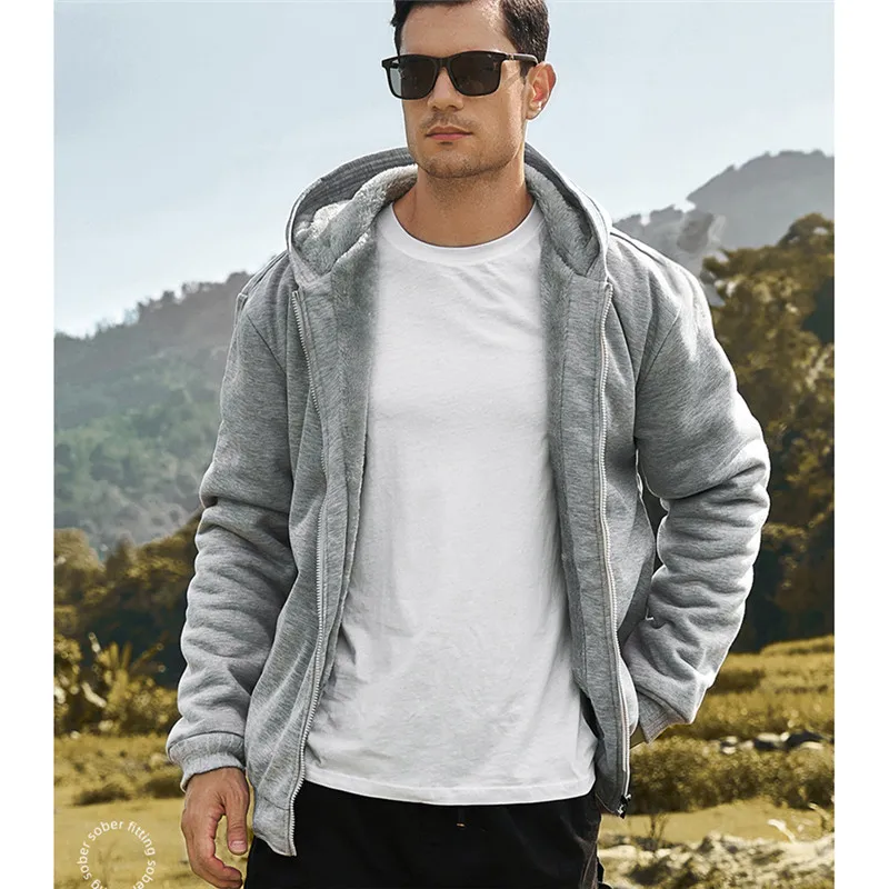 Y2K Autumn New Trendyol Mens Plus Fleece Jogger Hoodies Casual Man Zip Up Jogging Hoodie Oversized Hooded Tracksuit Clothes