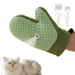 Enhanced Pet Grooming 3 - in - 1 Electric Spray & Massage Brush (Steam Glove)
