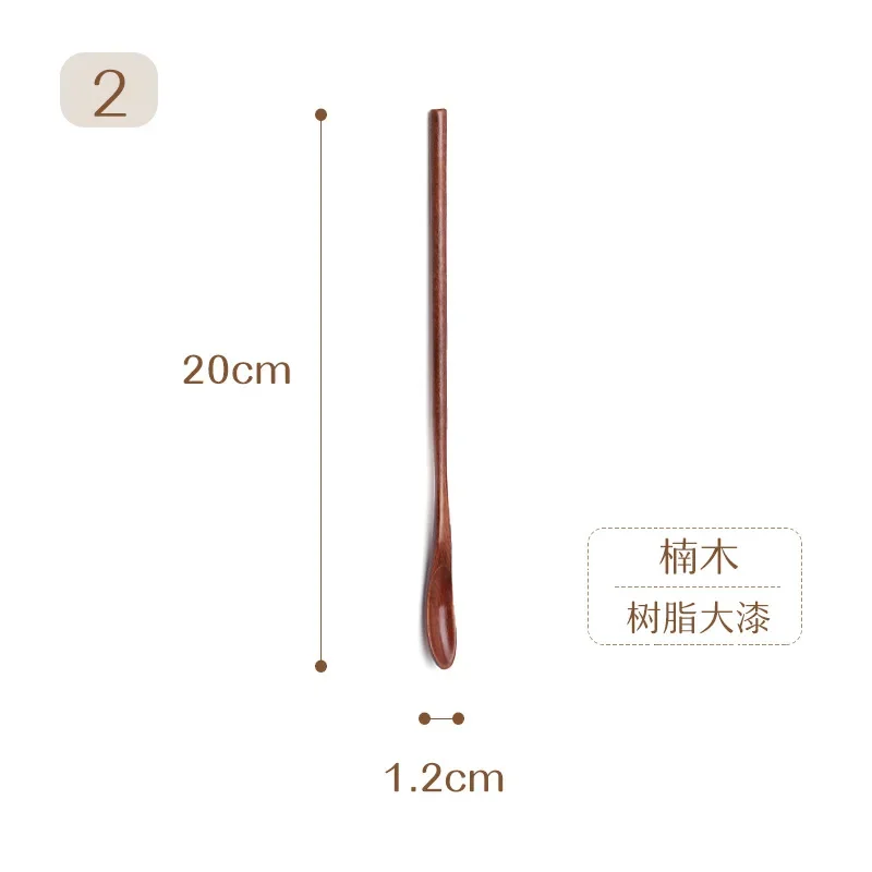 Handmake Spoon Long Handle Coffee-Spoon Tea Scoop Japanese Style Dessert-Spoon Wooden-Spoon Mixing Stirring Spoon for Tea Coffee wooden spoon