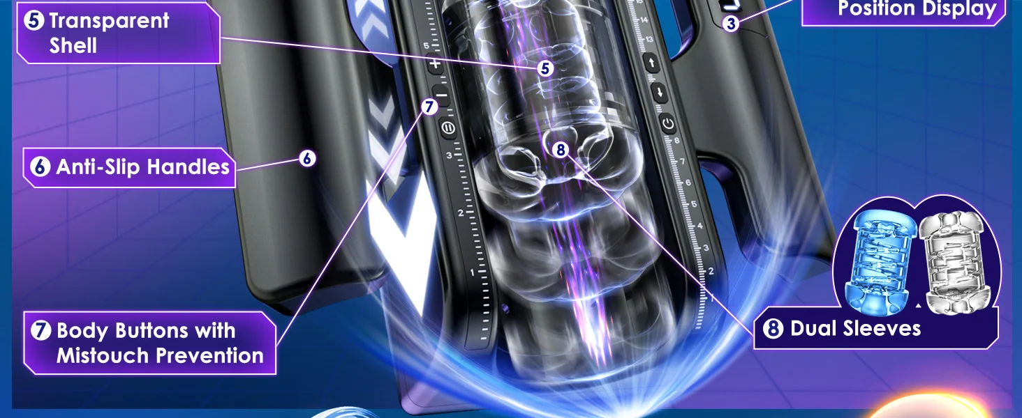 HeartCaptor Electric Male Masturbator Cup Automatic Telescopic Thrusting Handsfree Adult Toy - Details 27