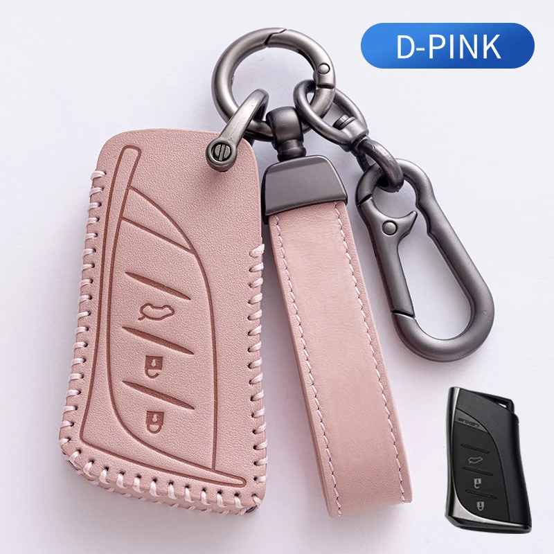 

New Style Genuine Leather Car Remote Key Case For Lexus UX ES UX200 UX250h ES200 ES300h ES350 US200 US260h Cover Smart Keychain