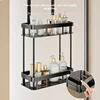 Bathroom Shower Hanging Rack Basket Organizer for Towels and Toiletries Space-Saving Storage Shelf for Restroom Hanging Racks 4