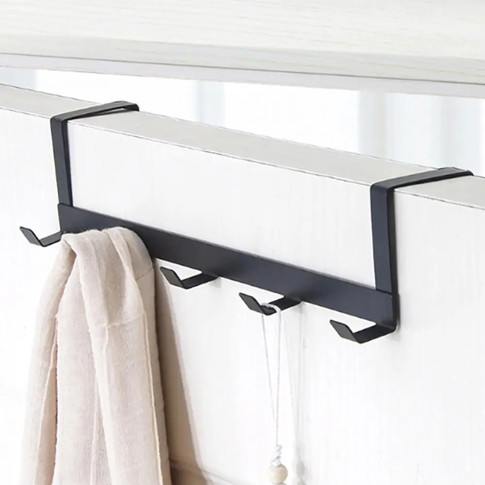 

Wrought Iron Door Hooks Practical Hat Clothes Wall Hook 5 Hooks Coat Towel Hanger Rack for Door Back Kitchen Bathroom Organizer