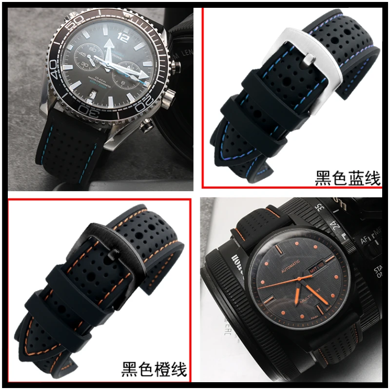 Breathable Silicone Sports Watchband - Soft Waterproof Wrist Strap
