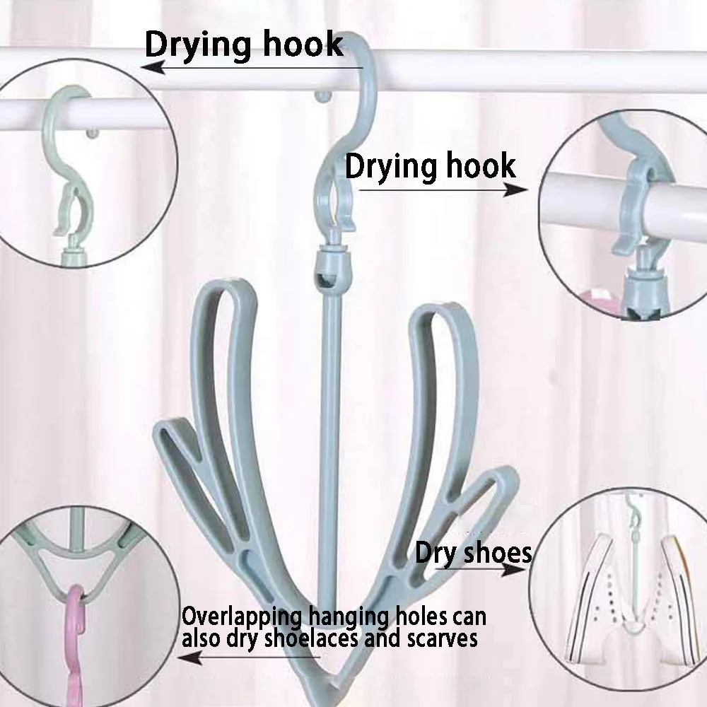 5Pcs Shoe Rack Hanging Shoe Rack Sun Hanger Hook Plain Windproof