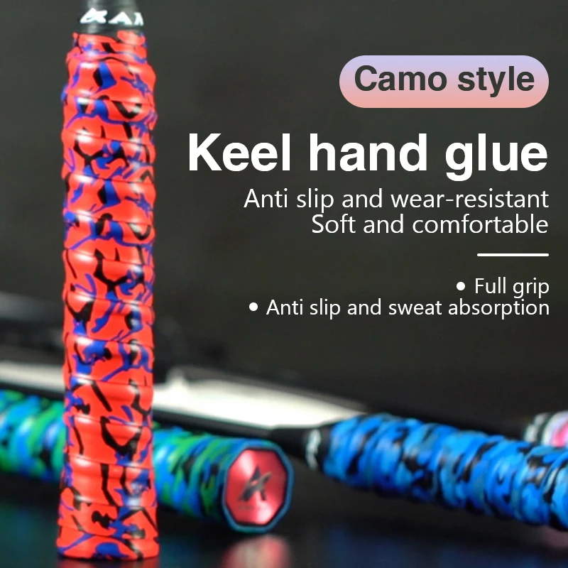 Camouflage Badminton Racket Hand Rubber Tennis Racket Sweat Absorbing Band Slingshot Fishing Rod Handle Wrapped Strap