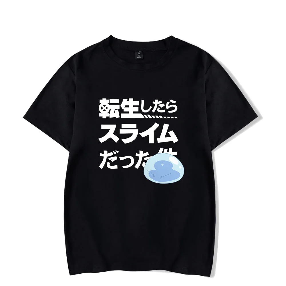 

2024 T-Shirt Anime Rimuru Tempest, Espresso Devil, That Time I Got Reincarnated como um Slime, Figura Padrão, Tops Streetwear