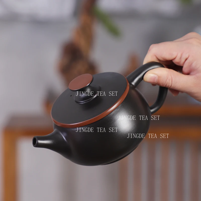 300ml Yunnan Purple Pottery Teapot High End Household Large Capacity Hanwa Teapot Rotating Phoenix Singing Pot Handmade Tea Set