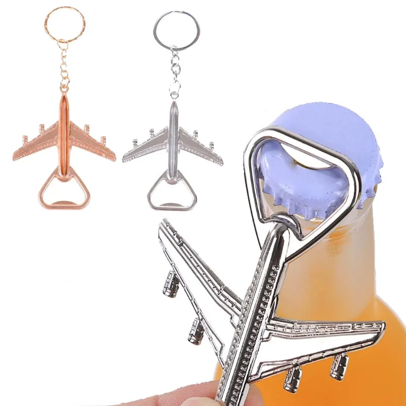 Creative Metal Airplane Keychain Bottle Opener Multifunctional Wine