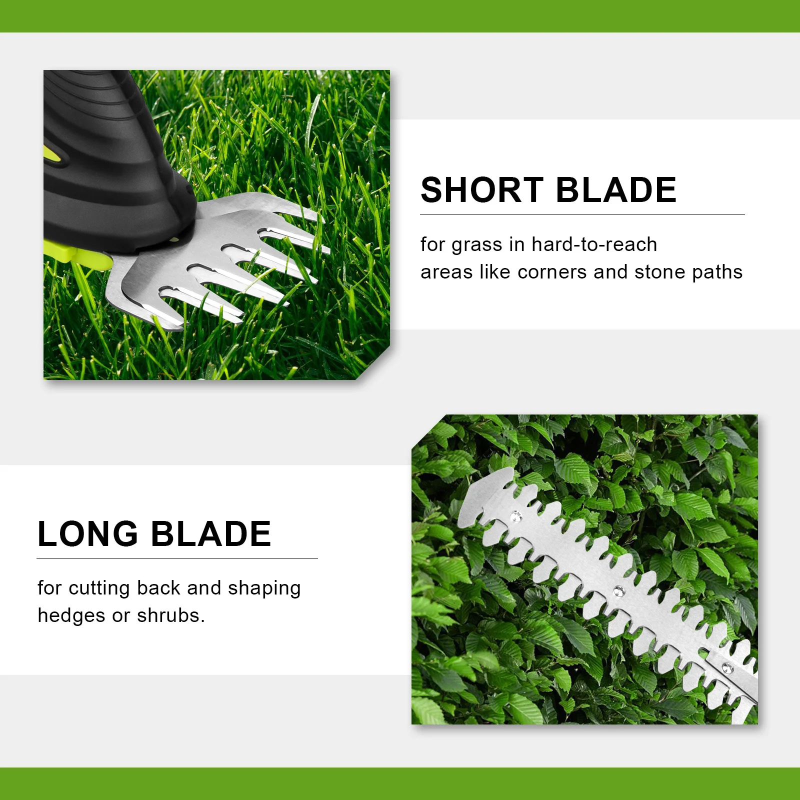 HECUS 2 in 1 Brushless Cordless Electric Hedge Trimmer Handheld Household Lawn Mower Garden Tools For Makita 18V Battery 3