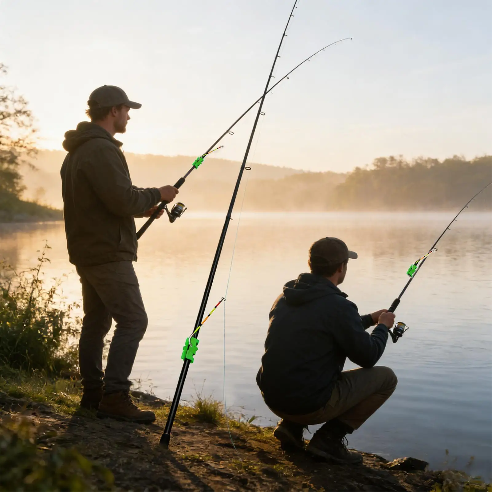 피쉬 바이트 알람 3개 세트 고감도 방수 전문 낚시 알람 (낚싯대, 루어로드, 민물용)