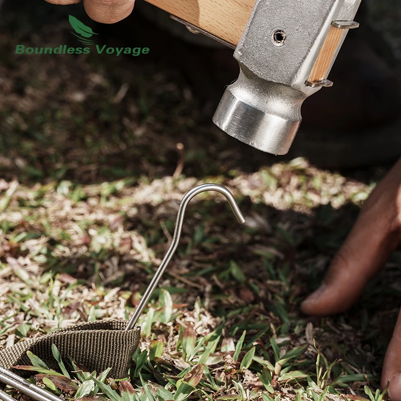 Tent pegs camping tent accessories camping tent fasteners Titanium alloy Tent Pegs Camping Hiking Climbing Ultralight Nail Stakes