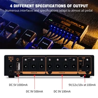 JOYO JP-05 กีตาร์เอฟเฟกต์แหล่งจ่ายไฟแบบชาร์จไฟได้ 4400mAh แบตเตอรี่ 8 DC เอาต์พุตแจ็ค 9V 12V 18V กีตาร์เอฟเฟกต์ 5