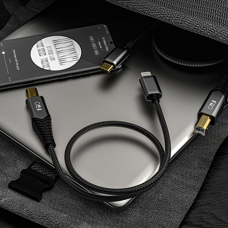 Fiio LD-LT1/LD-TC1 USB Type-B to Type-C / Lightning Audio Cable Adapter For FIIO K9 PRO/K5 Pro