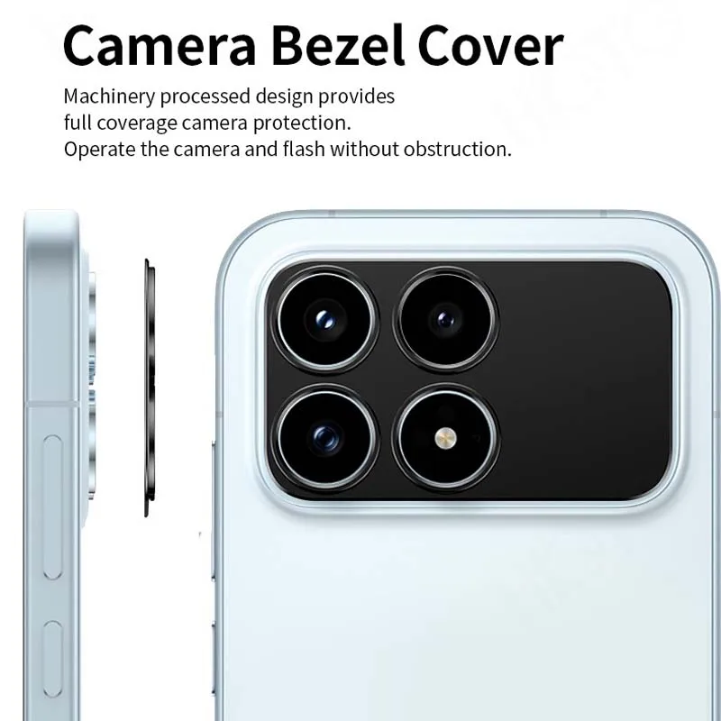 Redmi Camera Bezel Metal Lens Protector - Anti-Scratch Super Slim Cover Sticker