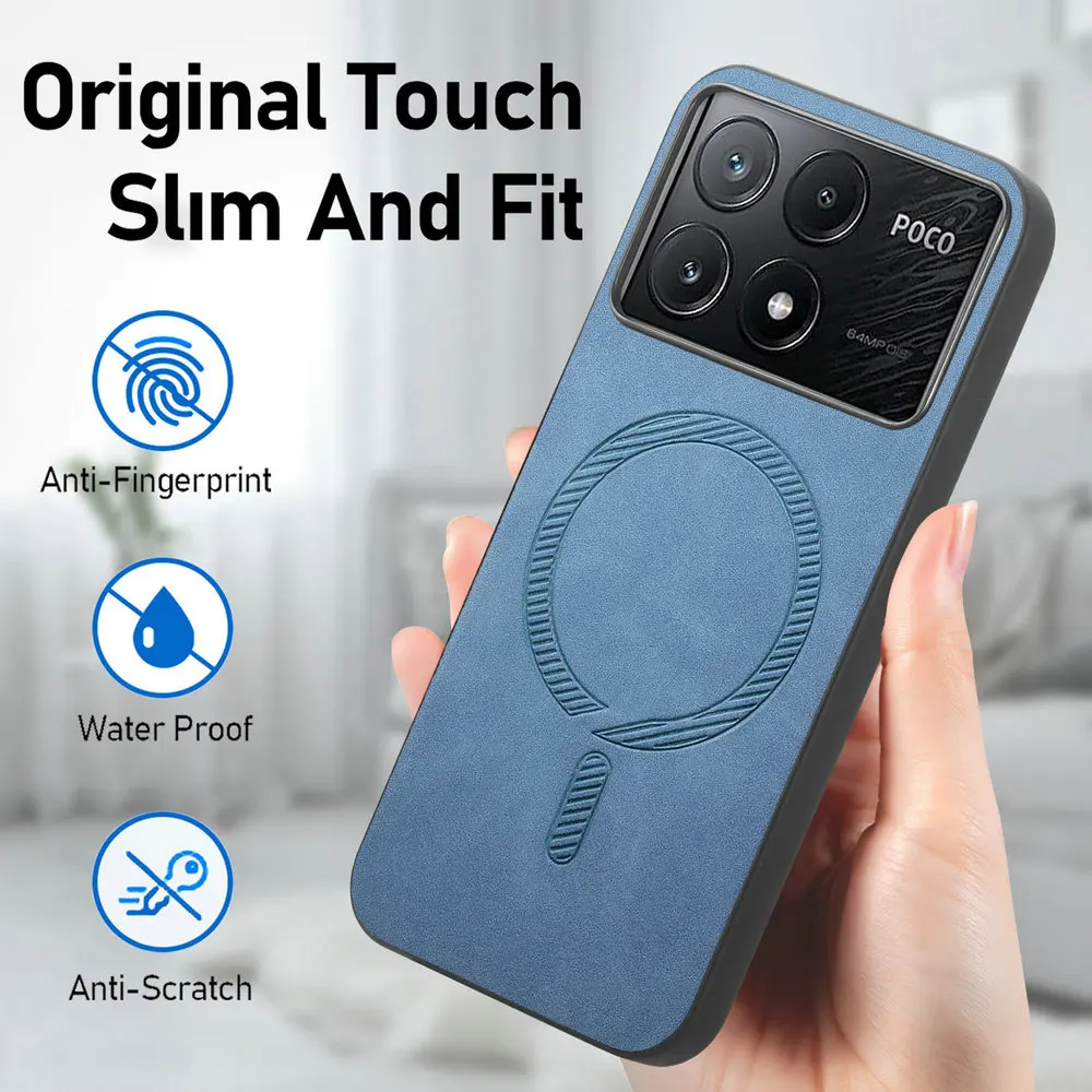 Luxury Leather Back Cover with Wireless Charging Compatibility
