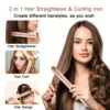 Professional Flat Iron Hair Straightener 2 in 1 Curling Iron Ceramic Ionic Hair Curler Curling Tongs Fast Heating Hair Styler 2