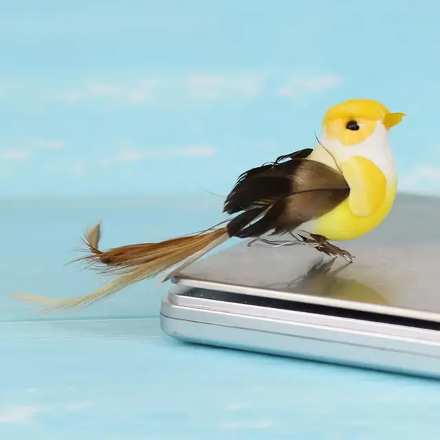 Mesterséges Madarak Hamis Hab Állatmodellek Toll Madár Dekoráció Állati Otthoni Kerti Dísz - Image 6