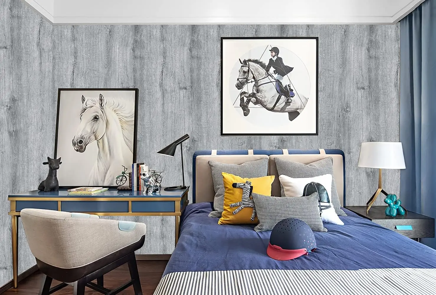 Description Picture 2 of item40 cm Wide Wood Grain Home Decor Furniture Waterproof Vinyl Wall Sticker Self Adhesive PVC Wallpaper Kitchen Cabinet Door Sticke