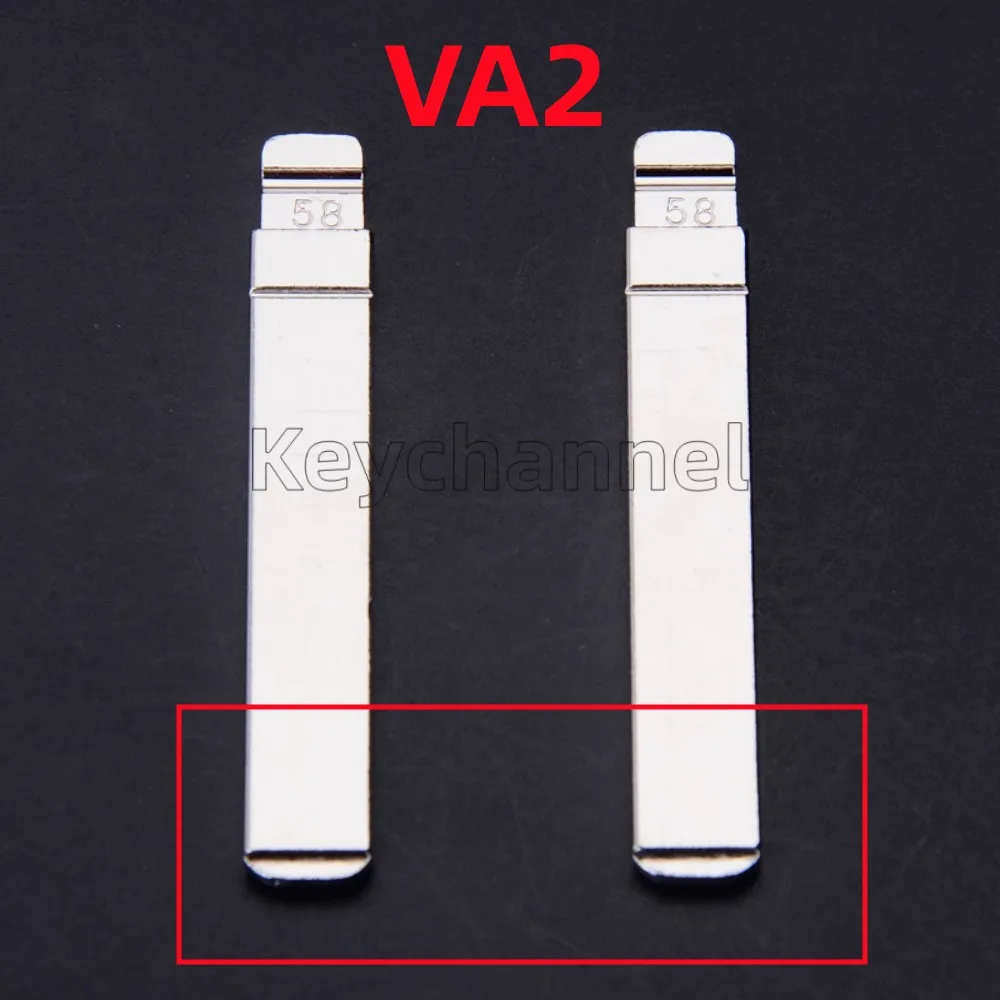 5/10/20/30/50pcs Long VA2 Universal Car Key Blank 58# KD Remote Blade NO.58 VVDI Flip Key Blade for PSA Peugeot Citroen Renault remotekey ce0536 flip remote car key middle trunk 3 button for peugeot for citroen 433 mhz id46 pcf7961 va2