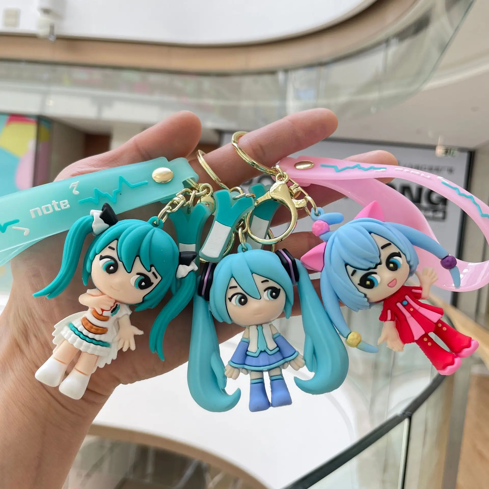 Hatsune Miku Schlüsselanhänger Anime Puppe Tasche Anhänger Cartoon Kleine Dekoration Zubehör Auto Schlüsselanhänger Rucksack Charm Weihnachtsgeschenk – Detail 9