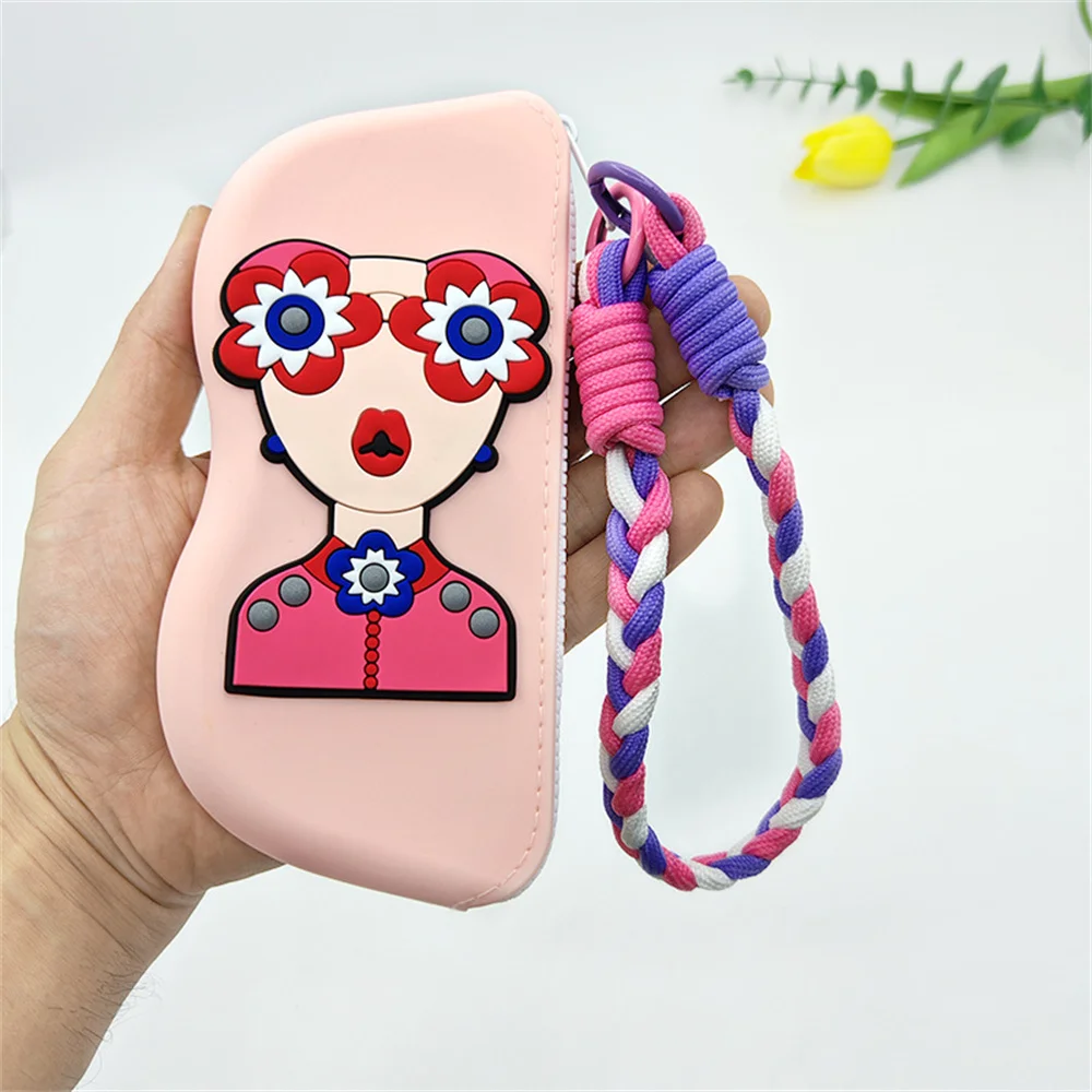 1Pcs Silicone Glasses Bag Small Items Bags Waterproof Eyeglasses Box Cosmetic Coin Bag Dustproof Multifunctional Storage Bags