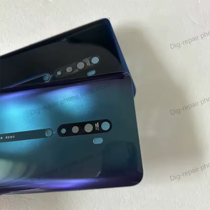 새로운 후면 배터리 커버 도어 하우징 케이스 후면 유리 수리 부품 Oppo Reno Z / Reno 2 / Reno 2Z Reno2 Z F 용